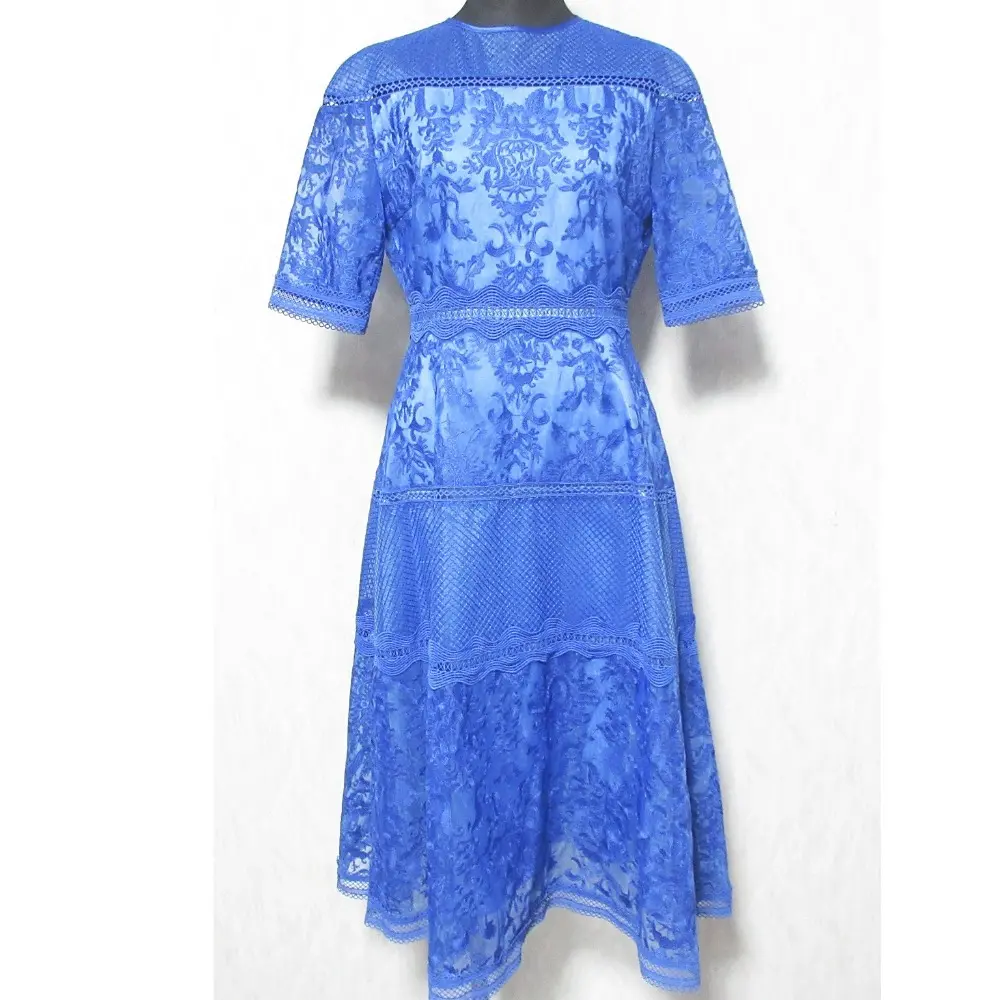 CELFORD セルフォード オーナメント刺繍レースワンピース ロング フレ