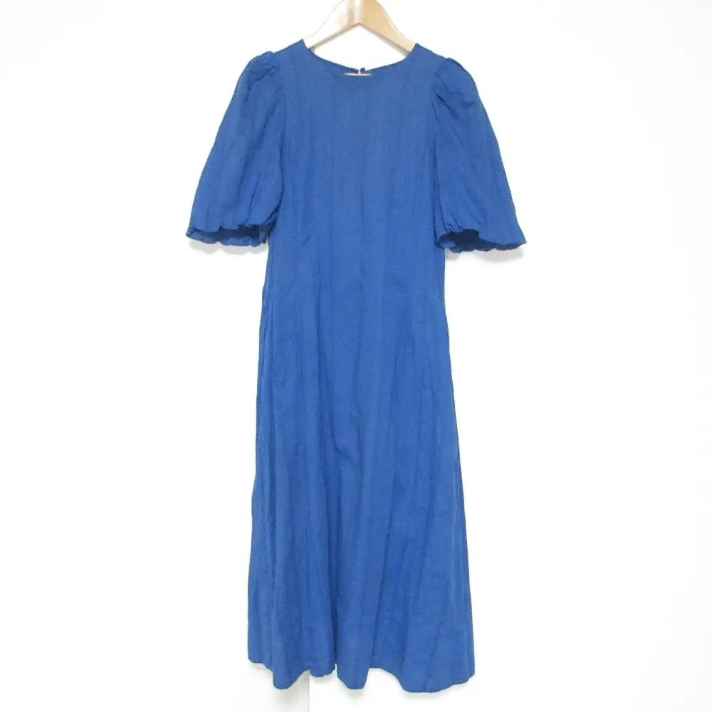 21AW CELFORD セルフォード 美香 セレSTORY トリプルコラボ 半袖 ロングワンピース CWFO214102 サイズ2 ブルー