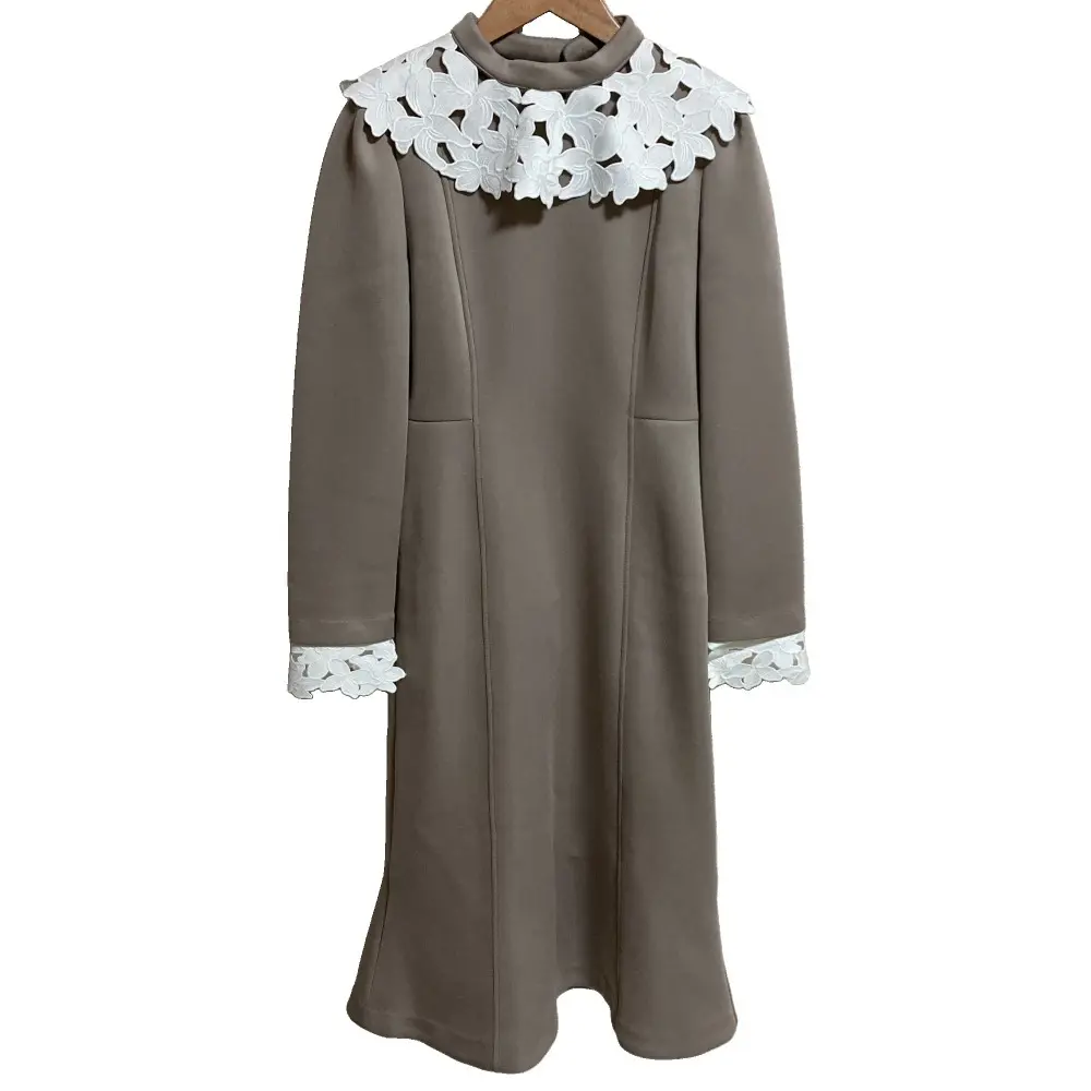 22AW CELFORD セルフォード レースカラーボンディングワンピース サイズ36 モカベージュ