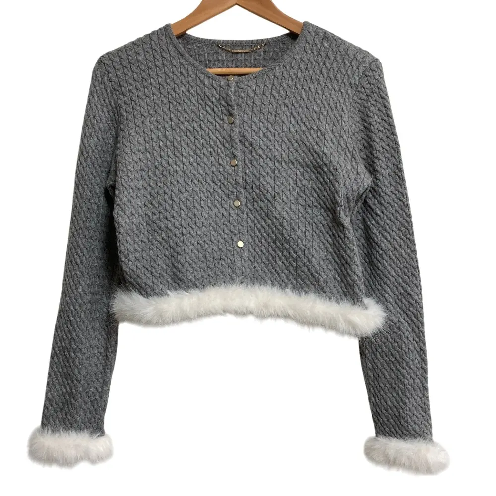 24AW CELFORD セルフォード ケーブルニットカーディガン サイズF グレー