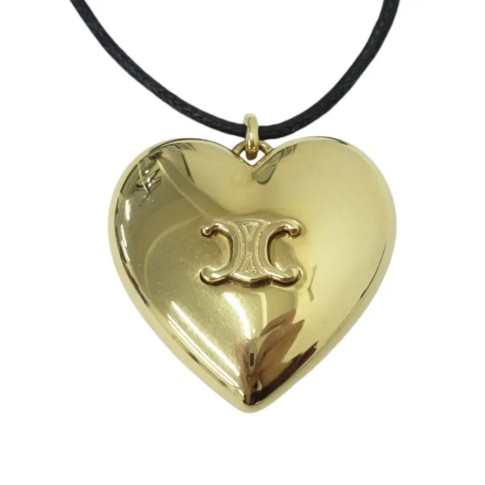 24SS CELINE セリーヌ クール トリオンフ ハートペンダント ネックレス ゴールド