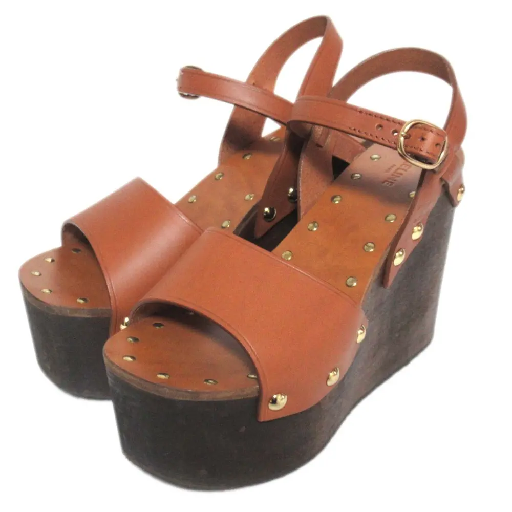 CELINE セリーヌ フィービー期 レザー ジュート ウェッジソール