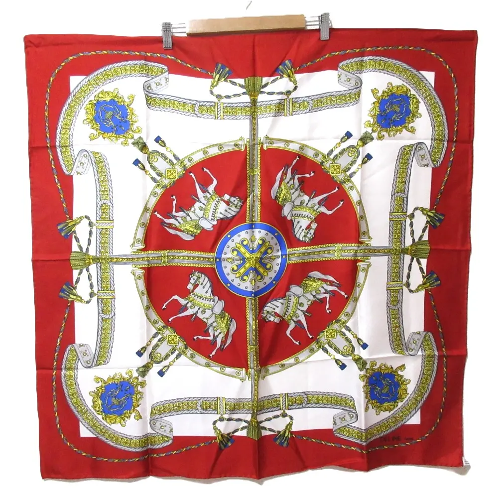 CELINE セリーヌ シルク100％ ホース 馬柄 総柄 大判 スクエア