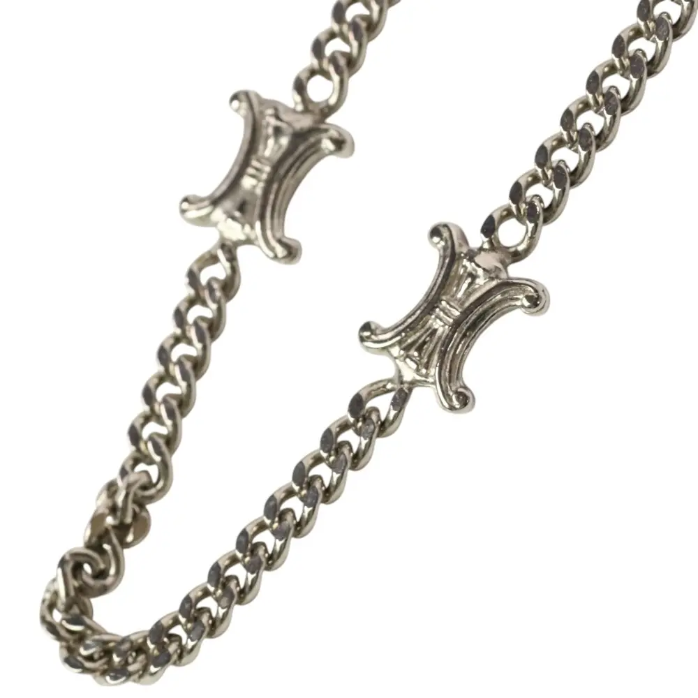 CELINE セリーヌ マカダム モチーフ チェーン ロング ネックレス