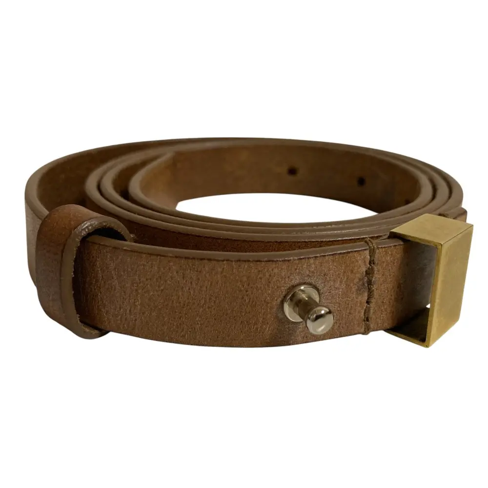 CELINE セリーヌ フィービー期 スタッドバックル ナロー レザー ベルト