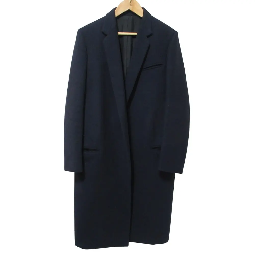 CELINE セリーヌ フィービー期 フロントオープン クロンビーコート サイズ36 ネイビー