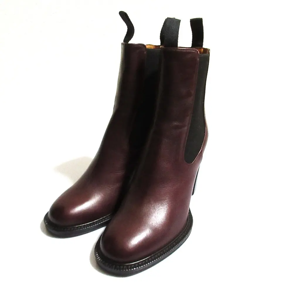 CELINE セリーヌ フィービー期 チェルシー サイドゴアブーツ サイズ37 1/2 37.5 約24.5cm ボルドー
