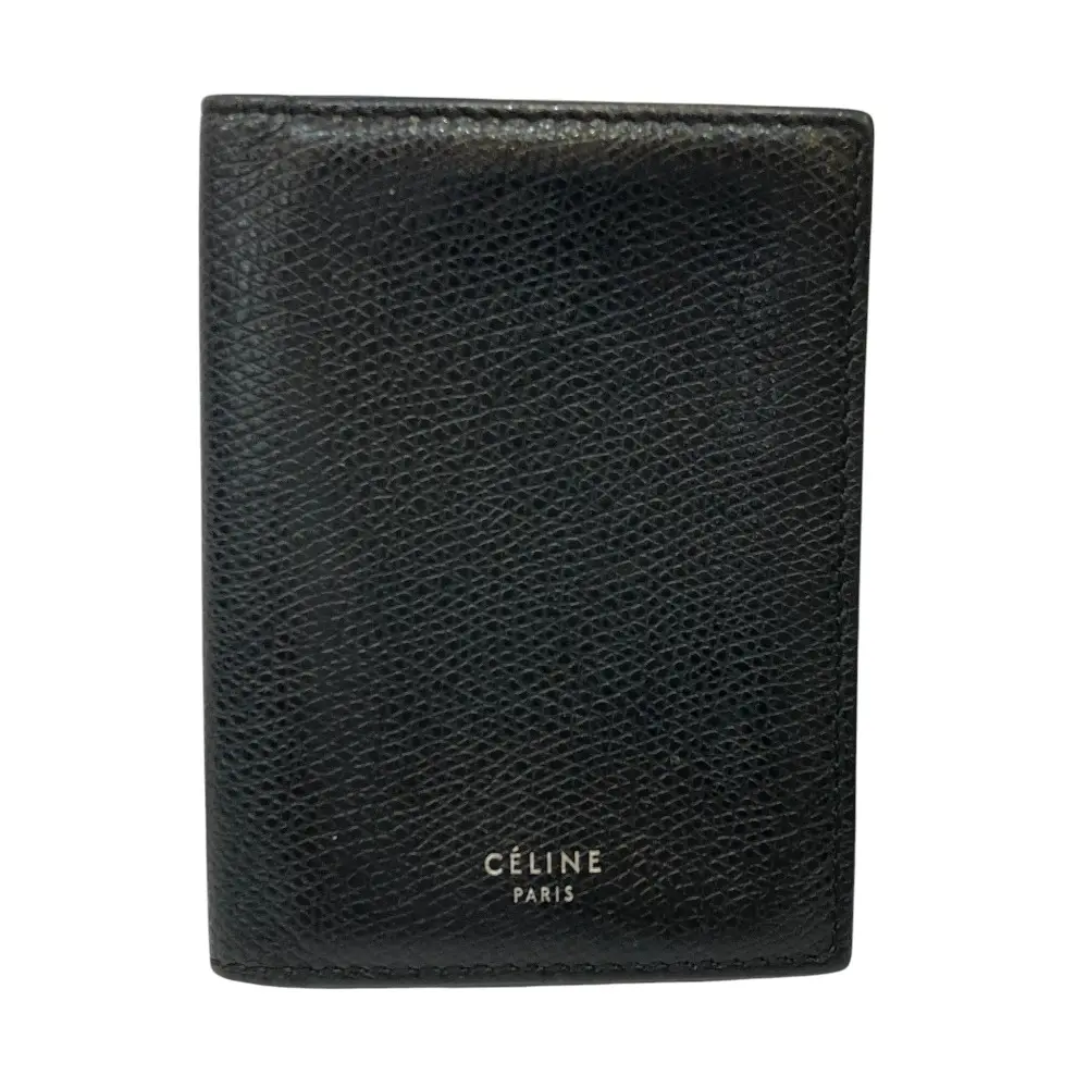 CELINE セリーヌ レザー パス カードケース ブラック