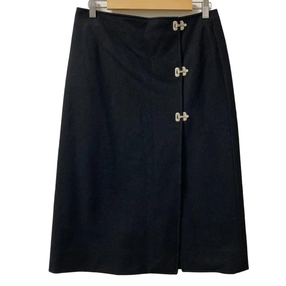 CELINE セリーヌ メタルフック ウールスカート サイズ40 ブラック