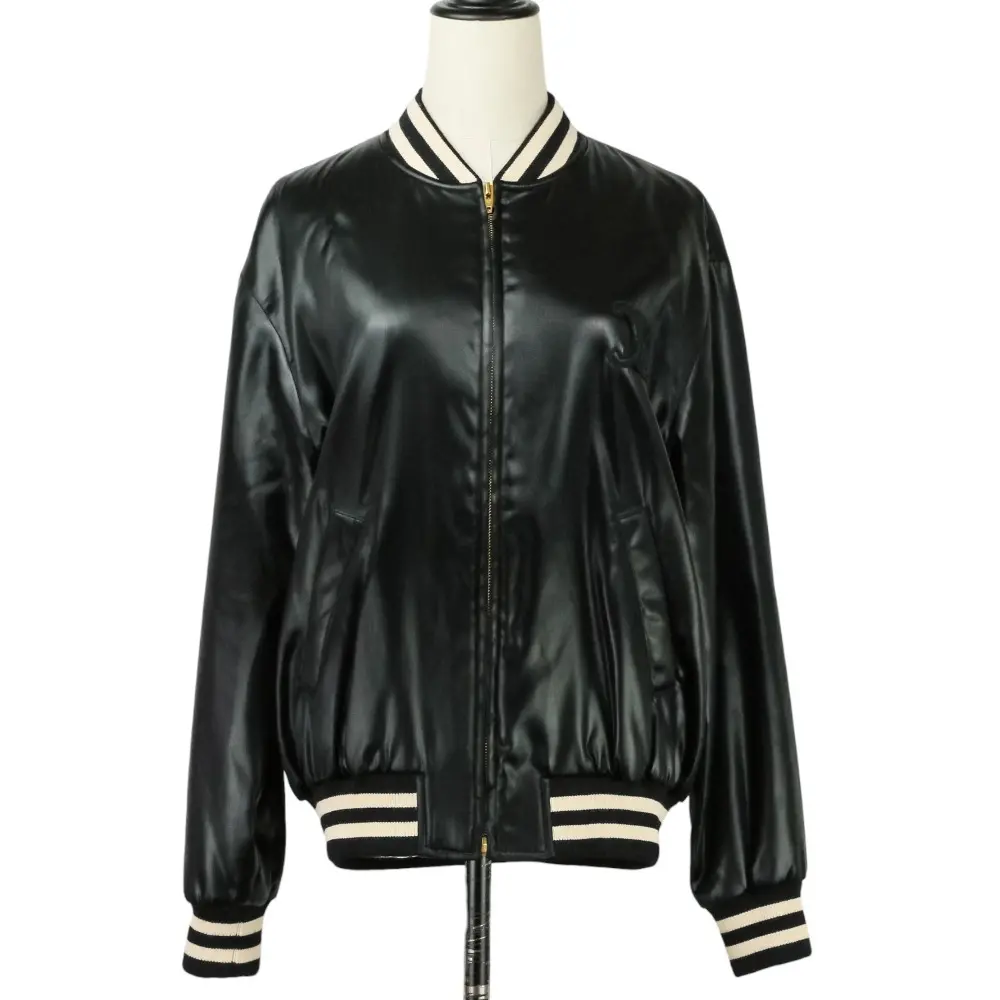 22SS CELINE セリーヌ カザックジャケット トリオンフ スタジャン ジャケット 2V46J199Q サイズ36 ブラック