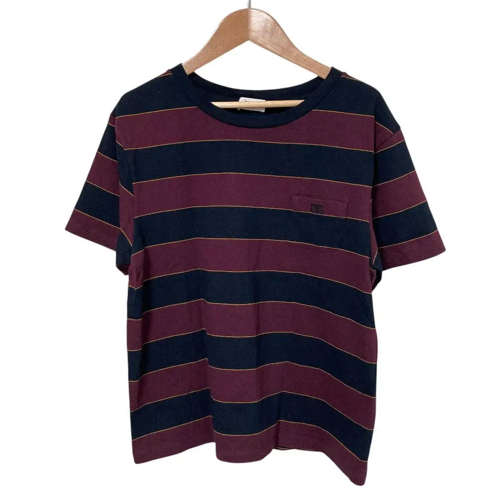 CELINE セリーヌ トリオンフ刺繍 ボーダーTシャツ 2X58H997V.28KJ サイズS ボルドー ネイビー
