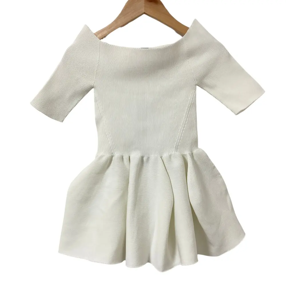 CFCL シーエフシーエル POTTERY OFF SHOULDER SHORT SLEEVE TOP ニット ブラウス CP911KN015JECF サイズF ホワイト