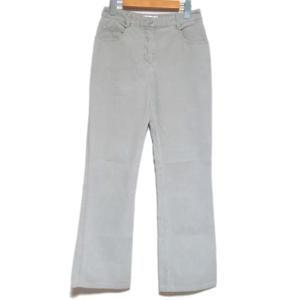 CHANEL シャネル 03P ストレッチ フレアパンツ 38サイズ ライトグレー