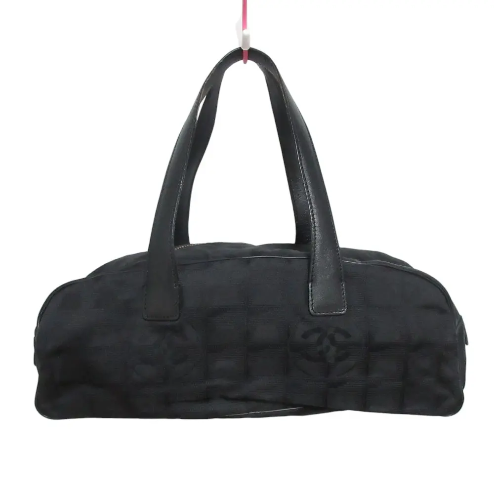 CHANEL シャネル ニュートラベルライン ココマーク レザーハンドル ミニボストンバッグ ハンドバッグ ブラック