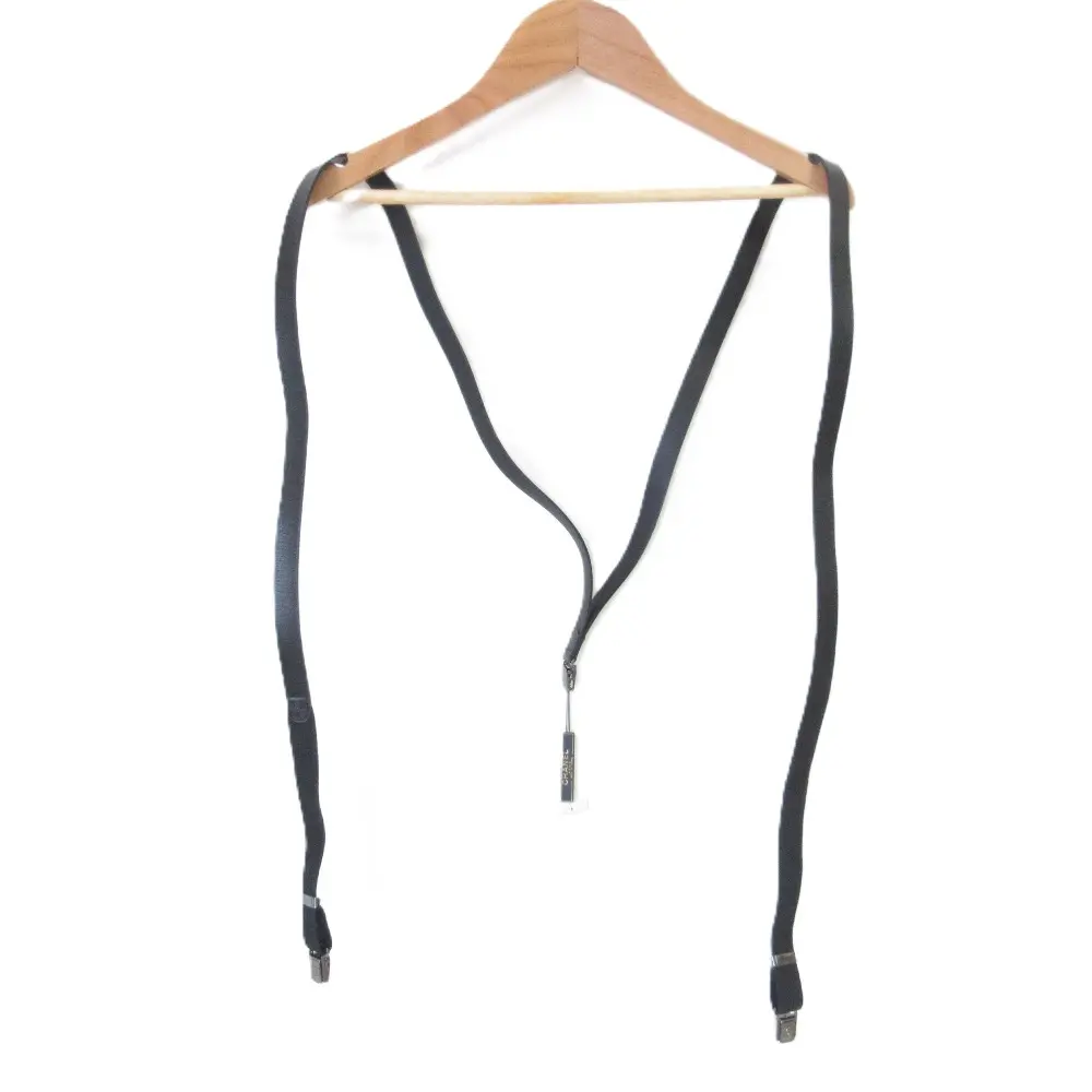 CHANEL シャネル 03Ｐ ヴィンテージ レザー サスペンダーベルト A22140 ブラック×シルバー金具