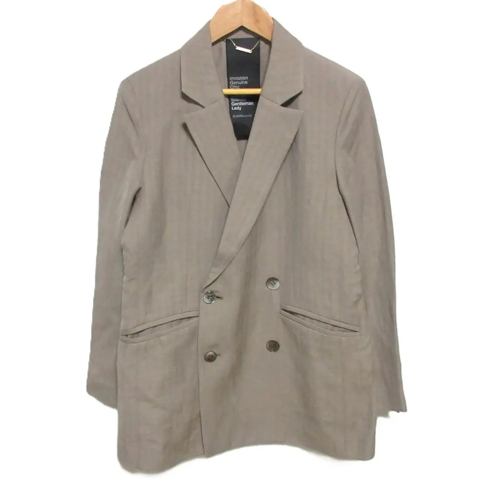 Chaos カオス 定番モデル ウィンターヘリンボーンジャケット ダブルブレスト テーラードジャケット F ブラウン