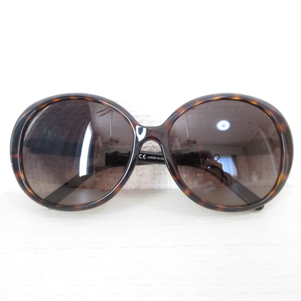 Chloe クロエ アジアンフィット セルフレーム ビッグシェイプ サングラス メガネ アイウェア CE698SA 219 59□15 135 ブラウン