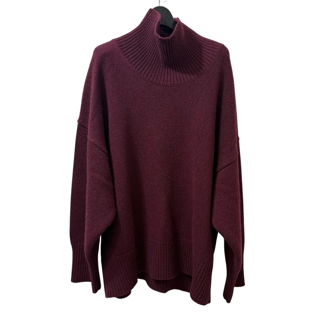 23AW Chloe クロエ 長袖 タートルネック チャンキーニット セーター オーバーサイズ XS ボルドー
