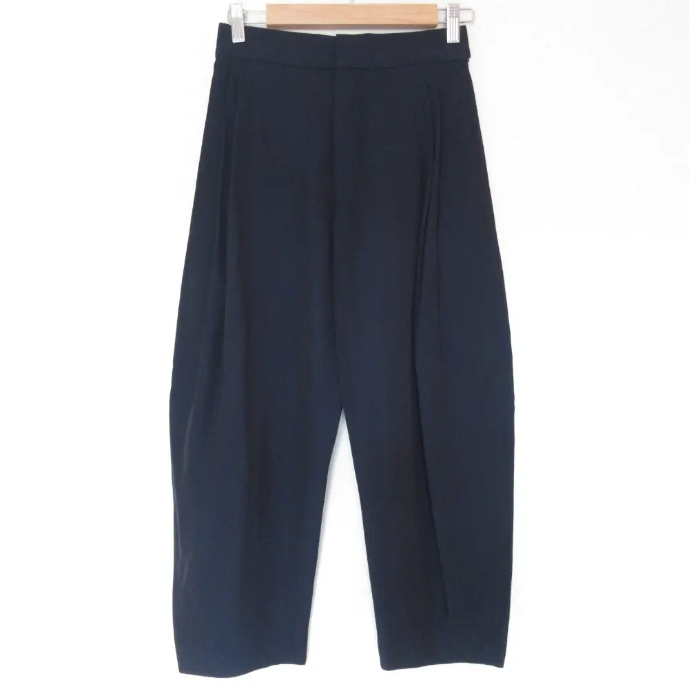 Chloe' クロエ タック コクーンパンツ スラックス 34 ダークブルー