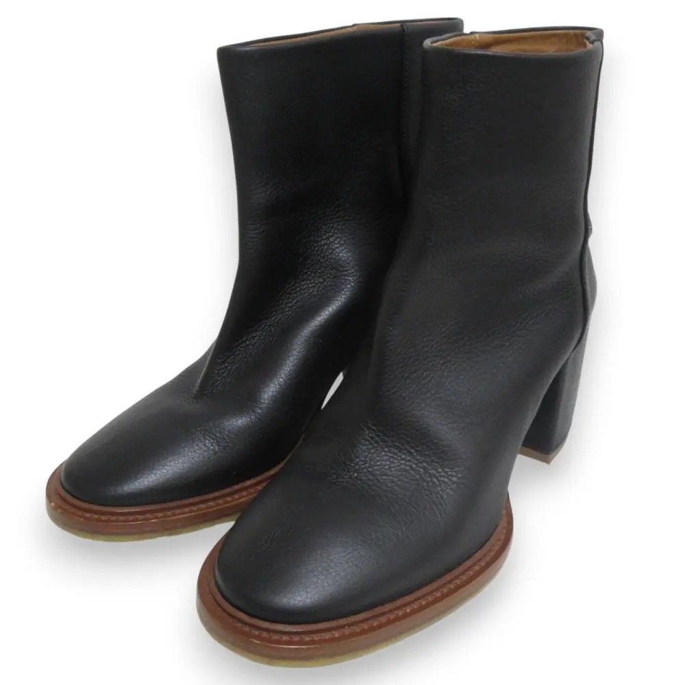 Chloe クロエ レザー ショートブーツ 042155 サイズ36 約23cm ブラック×ブラウン