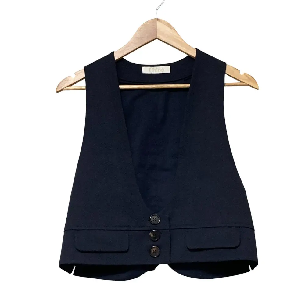 Chloe クロエ ジレ ベスト サイズ36 ネイビー