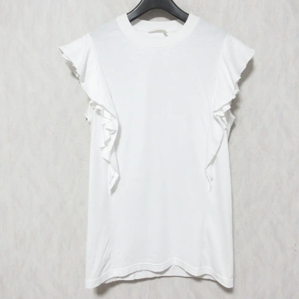 Chloe クロエ ラッフルタンクトップ フリル ノースリーブ カットソー CHC23SJH02182101 サイズXS ホワイト
