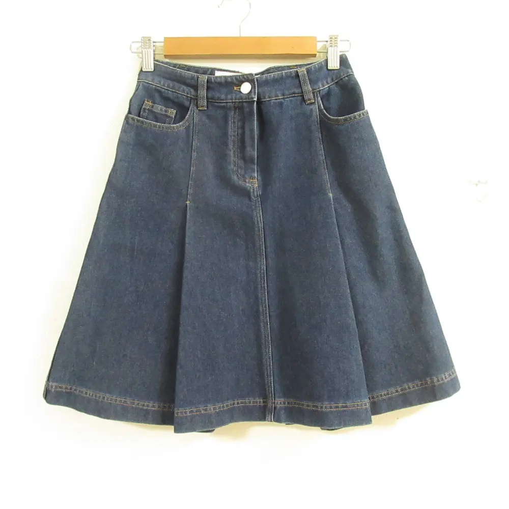 Christian Dior クリスチャンディオール ボックスプリーツ デニム ミニ