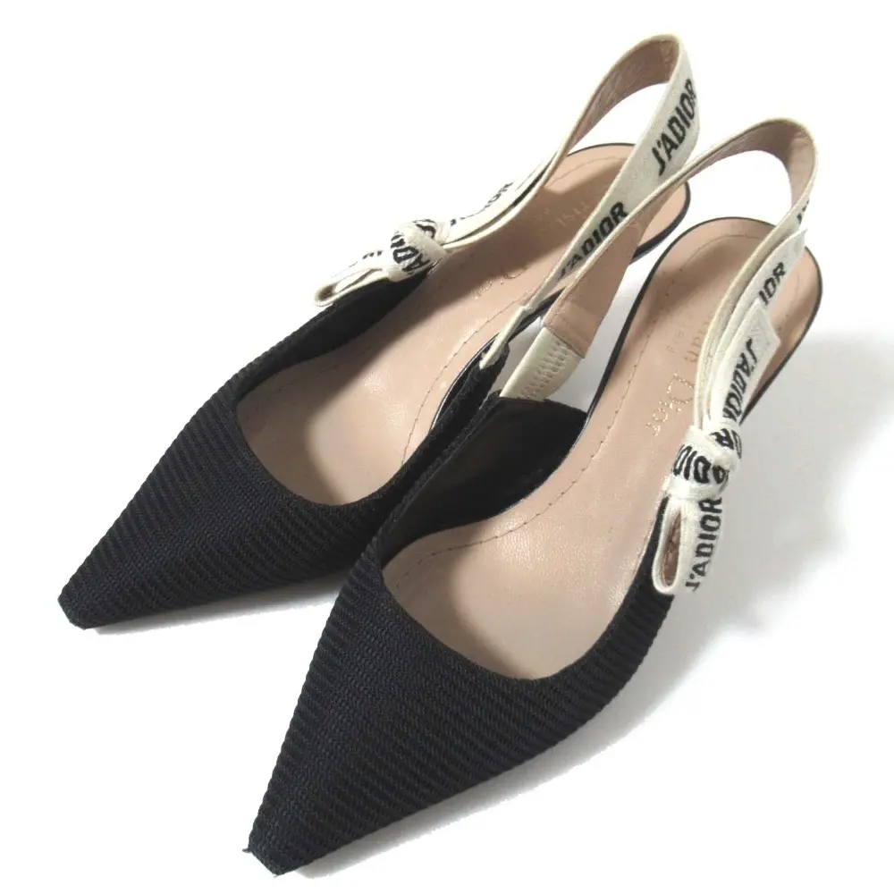 Christian Dior クリスチャンディオール J'ADIOR ポインテッドトゥ スリングバック ミュール パンプス MD0521 34D 21cm相当 ブラック