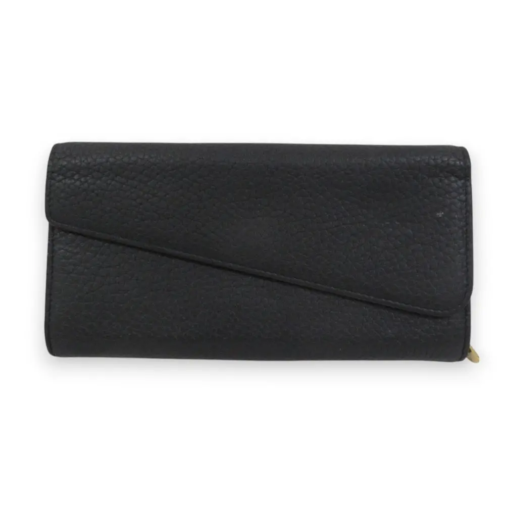 Christian Dior クリスチャンディオール ディオリッシモランコントル レザー 二つ折り長財布 ウォレット ブラック パープル