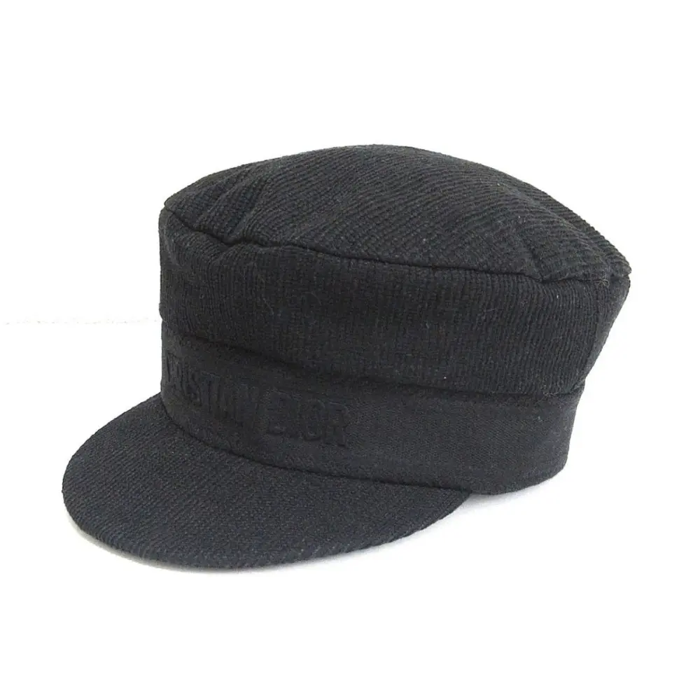 20SS Christian Dior クリスチャンディオール ロゴ刺繍 キャスケット 帽子 サイズ58 ブラック