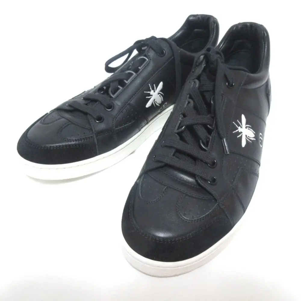 Christian Dior クリスチャンディオール レザー×スエード BEEロゴ スニーカー KCK154CLD 36 23cm相当 ブラック×ホワイト