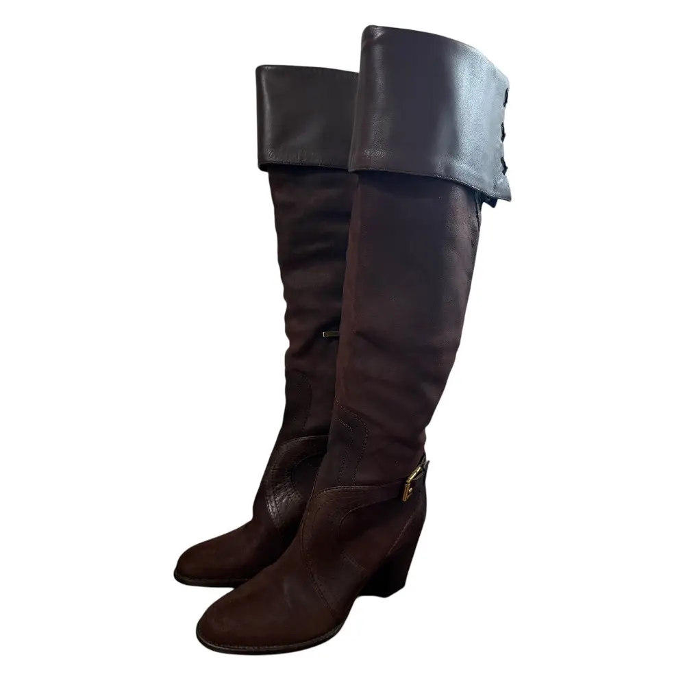 Christian Dior クリスチャンディオール スエード ロングブーツ サイズ37 1/2 24.5cm相当 ブラウン