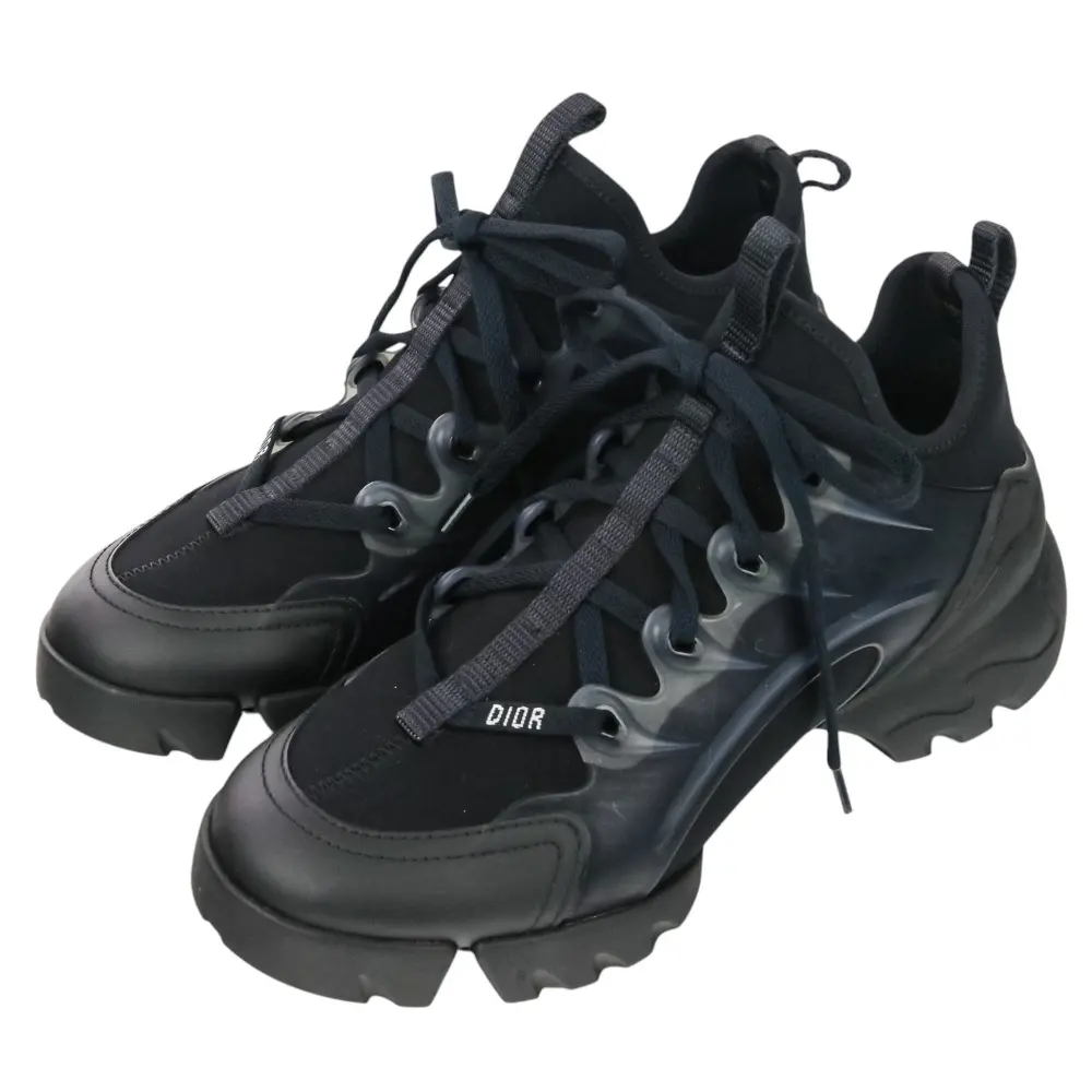 Christian Dior クリスチャンディオール D-CONNECT スニーカー 37.5 24.5cm程度 ブラック