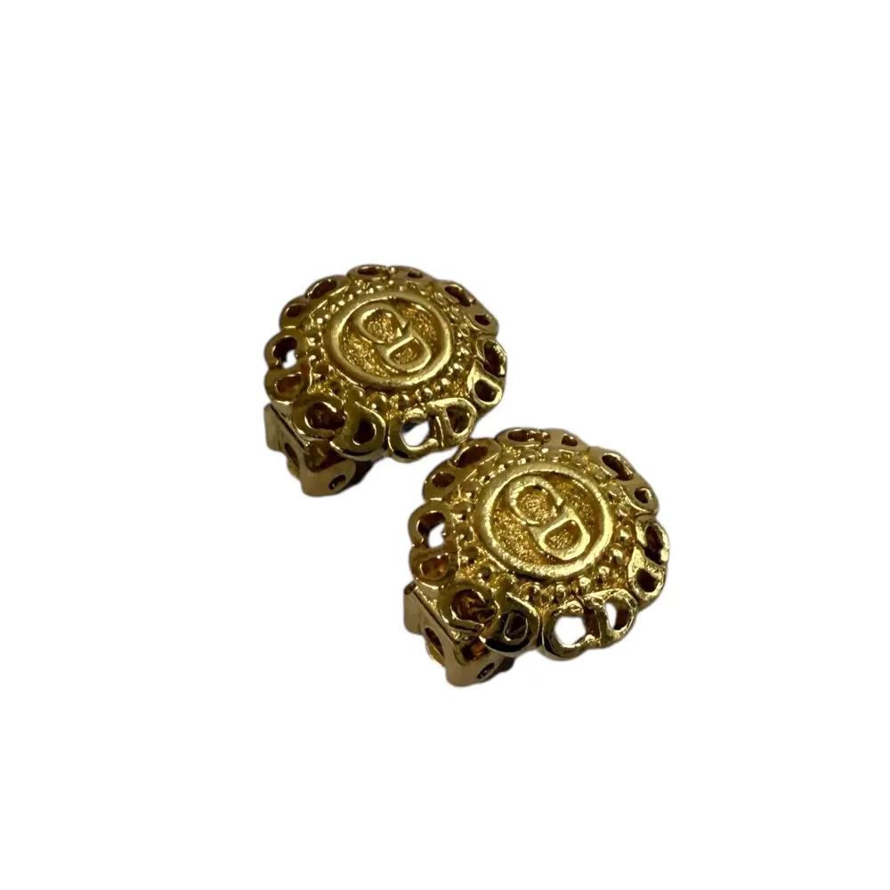 Christian Dior クリスチャンディオール CDロゴ イヤリング アクセサリー ゴールドカラー