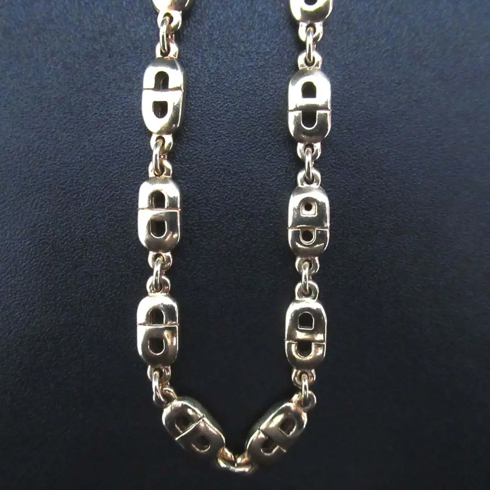 Christian Dior クリスチャンディオール CDロゴ チェーン ネックレス ペンダント GP ゴールドカラー