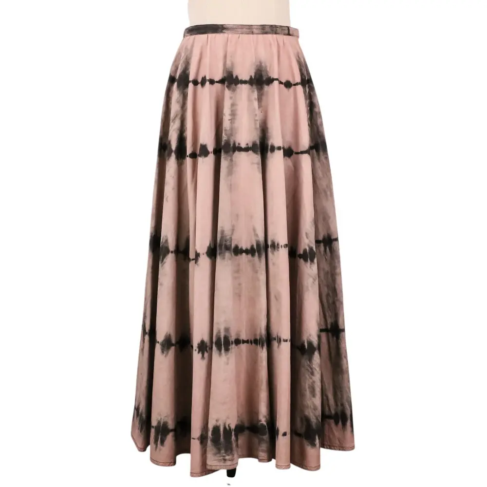 Christian Dior クリスチャンディオール タイダイ柄 ロングフレアスカート 022J04A3158 サイズI38 ピンク ブラック