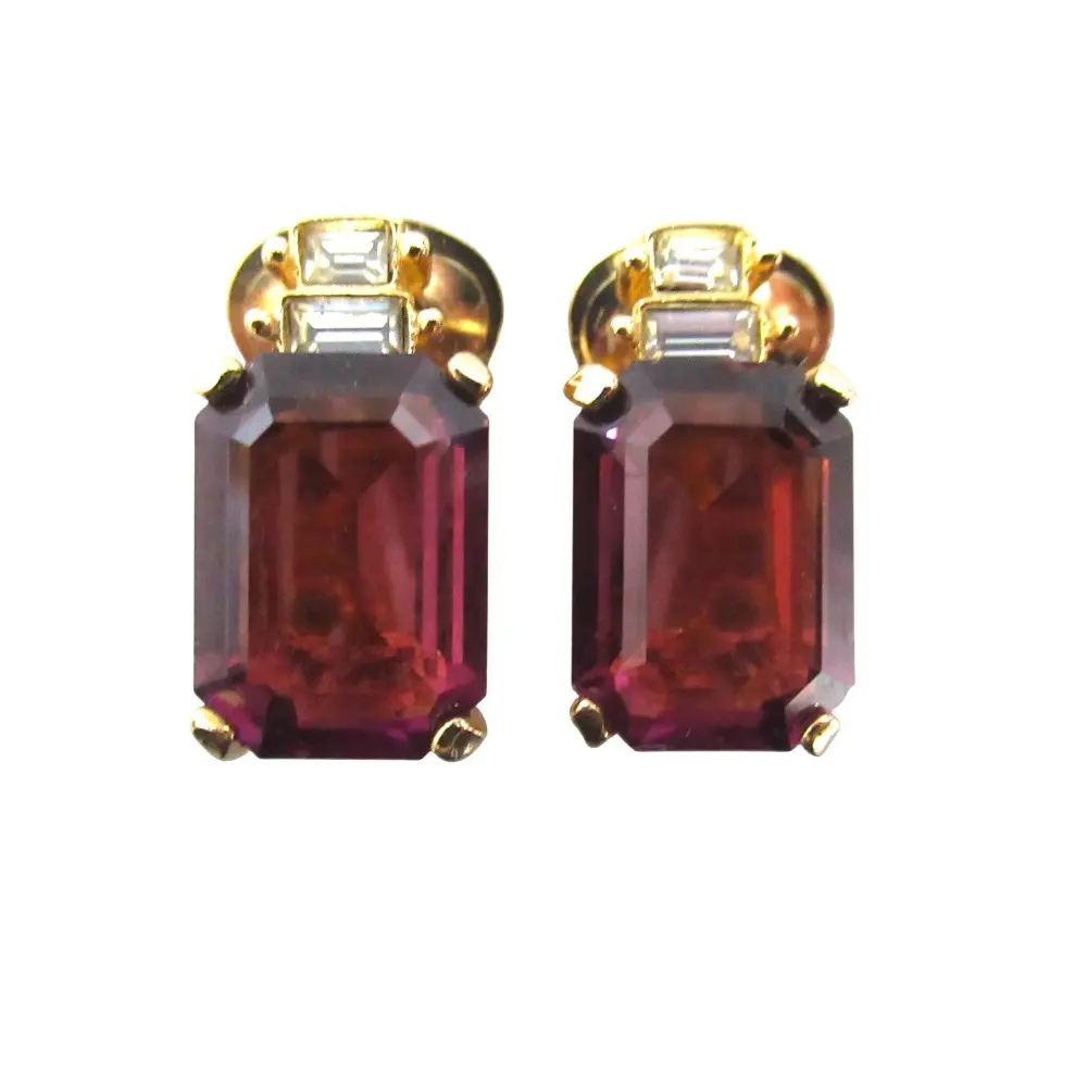 Christian Dior クリスチャンディオール ヴィンテージ パフュームボトルデザイン ストーン イヤリング GP ゴールドカラー