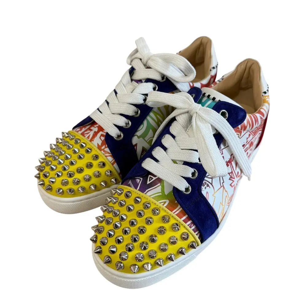 Christian Louboutin クリスチャンルブタン ルイスジュニア スタッズ ローカットスニーカー 35 22cm相当 マルチカラー