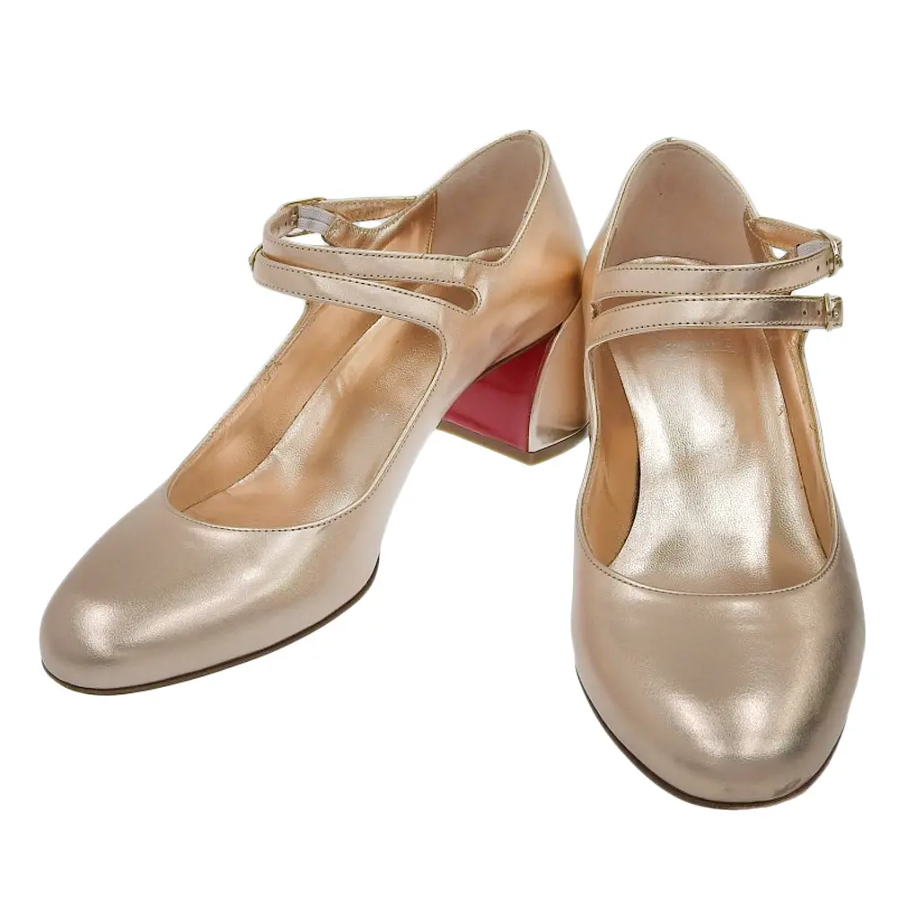 Christian Louboutin クリスチャンルブタン MISS JANE 55 メリージェーン パンプス 36 1/2 約23.5cm ピンクゴールド
