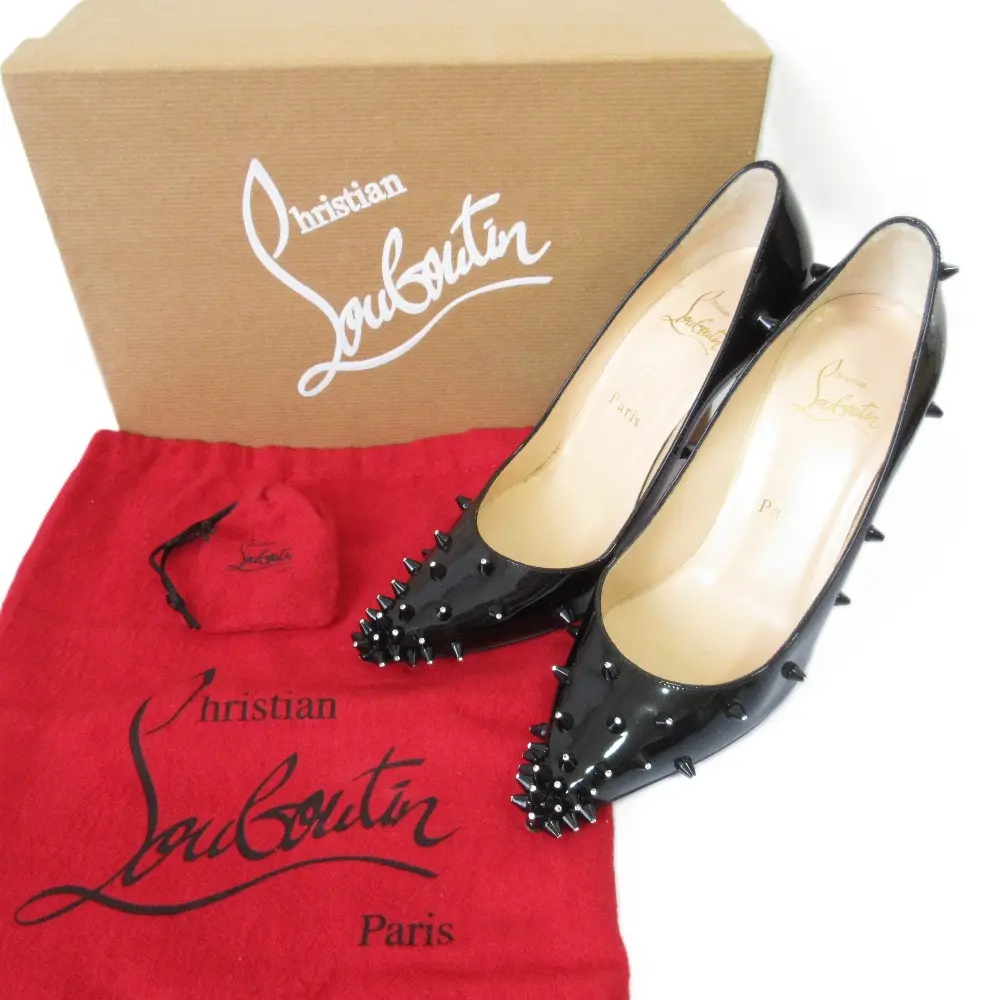 Christian Louboutin クリスチャンルブタン スエード スタッズ ポイン