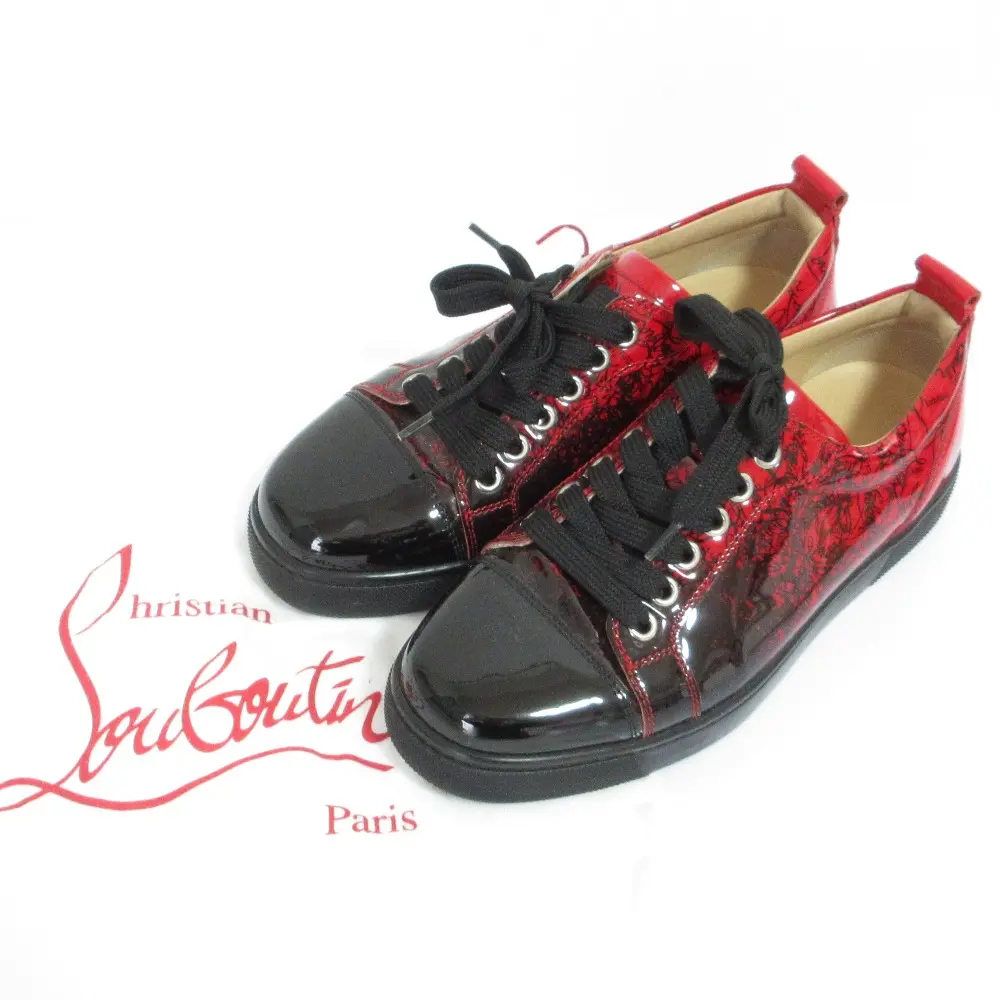 Christian Louboutin クリスチャンルブタン LOUIS JUNIOR パテント スニーカー サイズ35.5 22.5cm相当 レッド