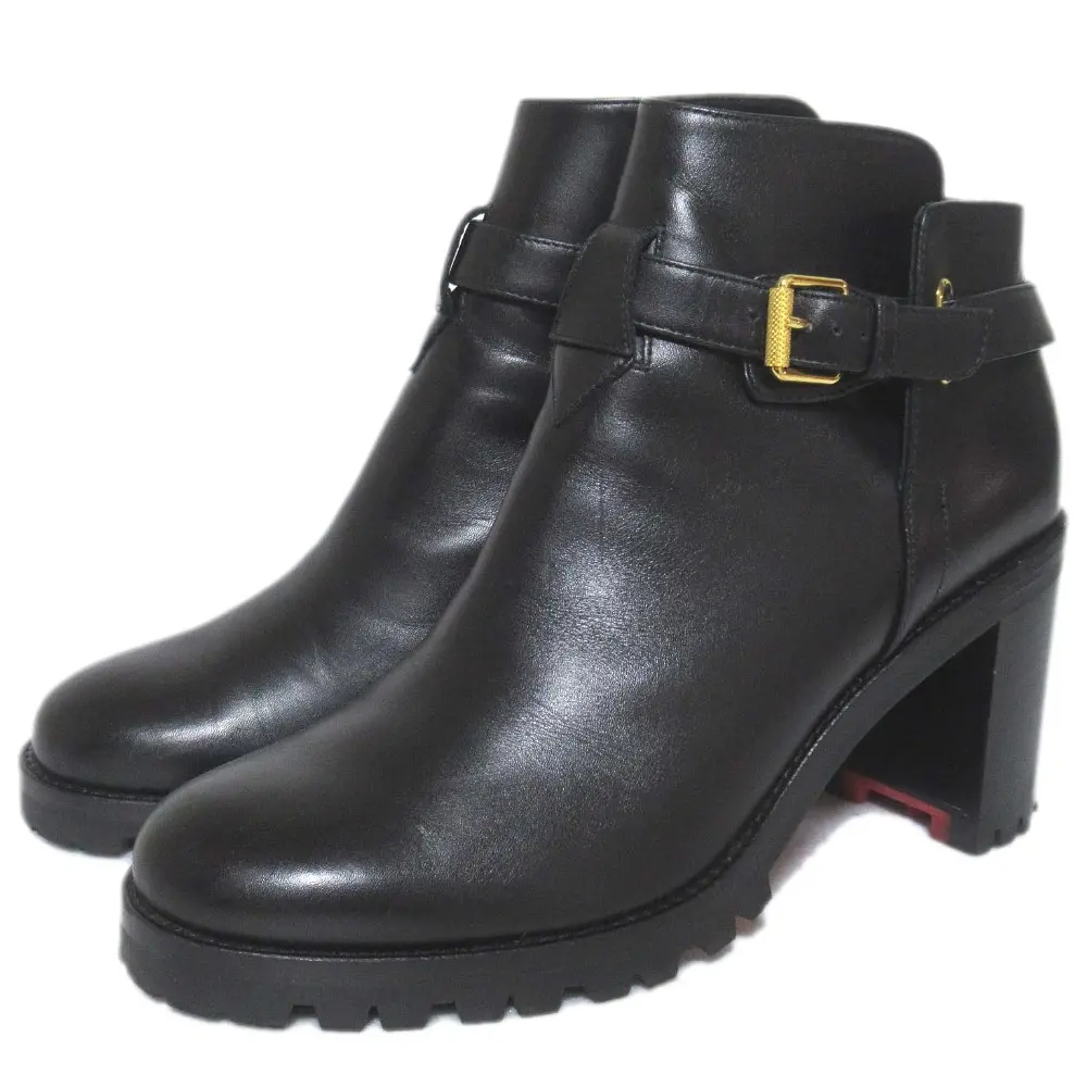 Christian Louboutin クリスチャンルブタン レザー アンクルブーツ ショートブーツ サイズ36 23cm相当 ブラック