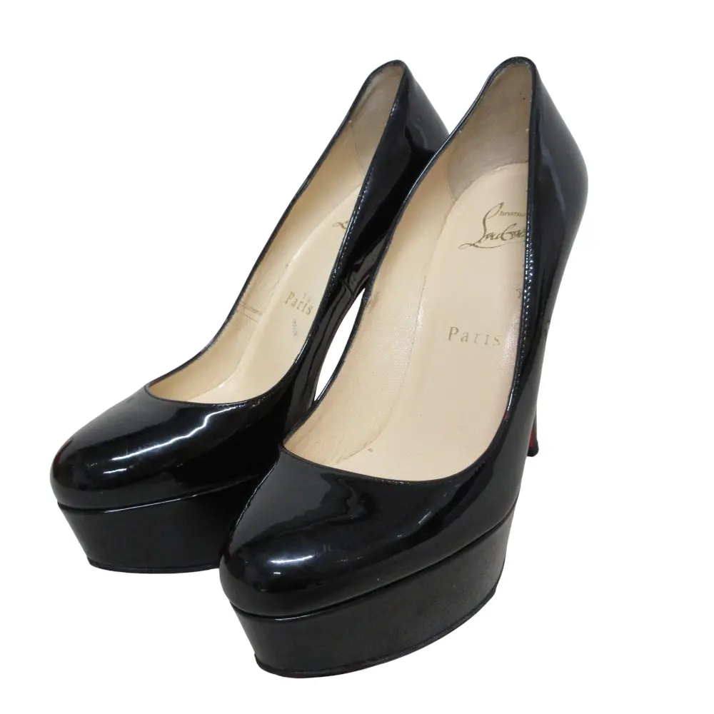 Christian Louboutin クリスチャンルブタン パテントレザー ハイヒール パンプス 34 1/2 21.5cm相当 ブラック