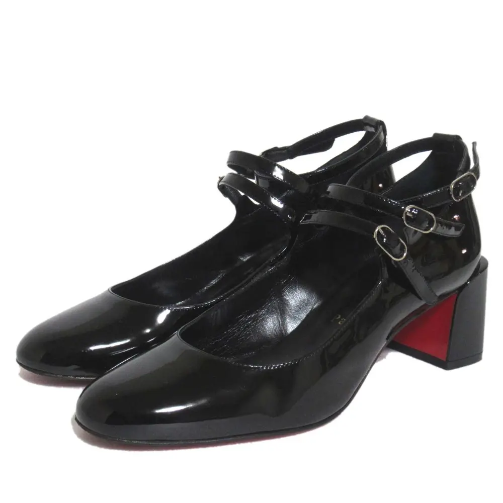 Christian Louboutin クリスチャンルブタン メリージェーン パテントレザー パンプス サイズ35.5 約22.5cm ブラック