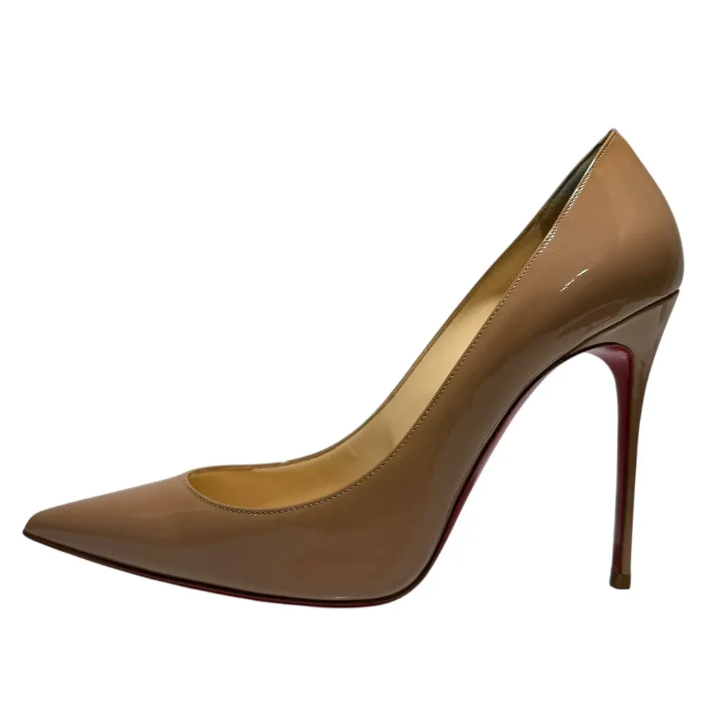 Christian Louboutin クリスチャンルブタン SO KATE パテントレザー パンプス 38 1/2 25.5cm ヌードベージュ