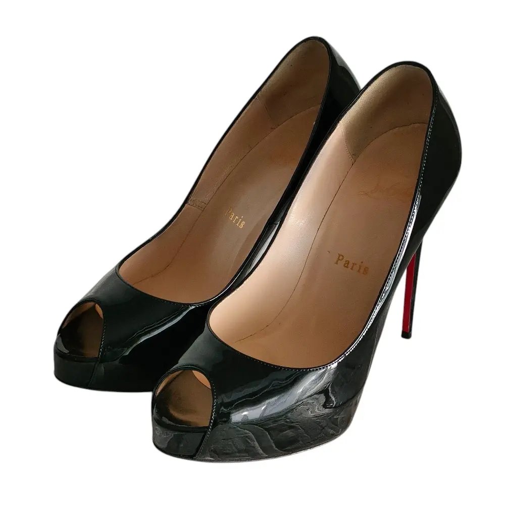 Christian Louboutin クリスチャンルブタン NEW VERY PRIVE 120 パテントパンプス サイズ37 24cm相当 ブラック