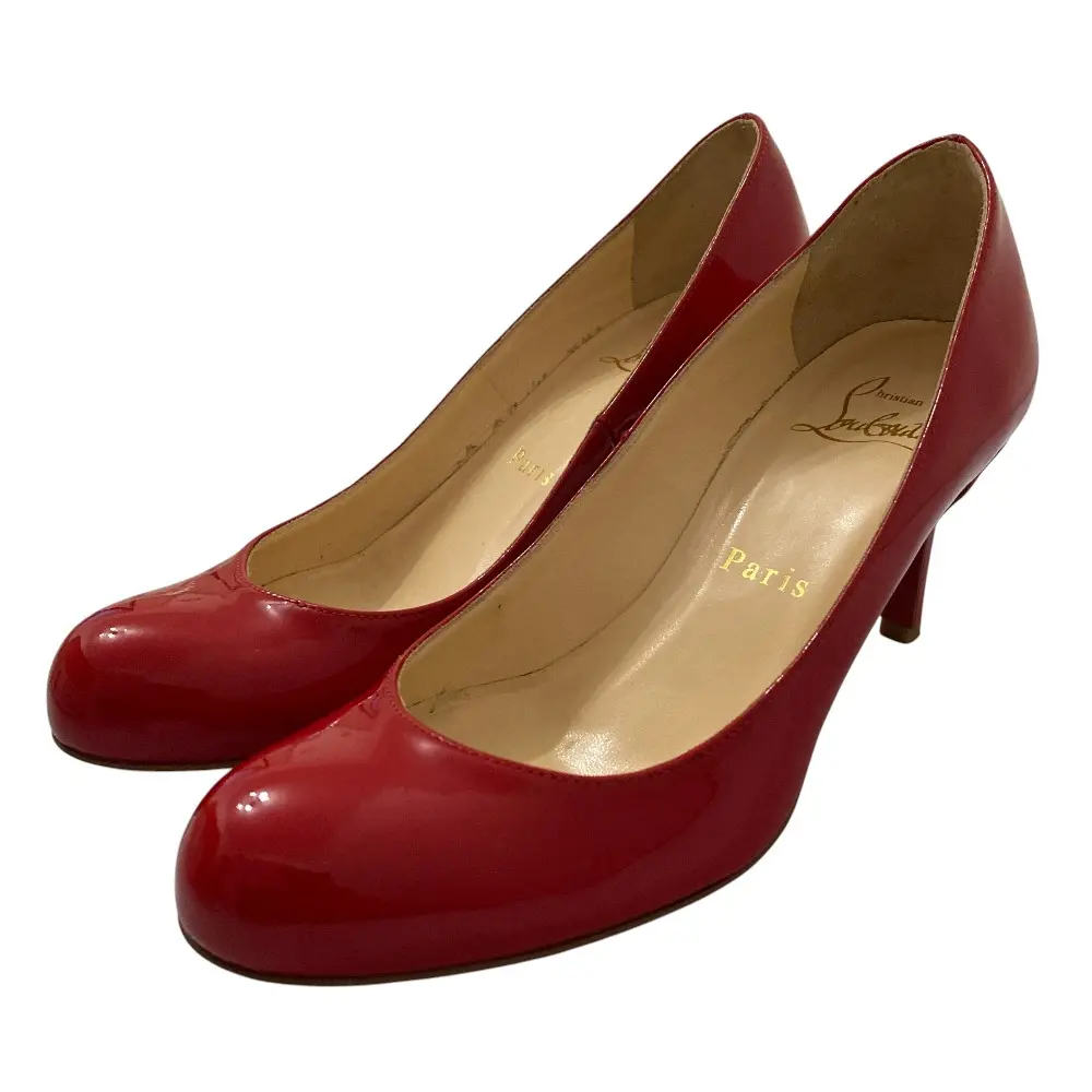 Christian Louboutin クリスチャンルブタンパテントレザー パンプス サイズ34 レッド