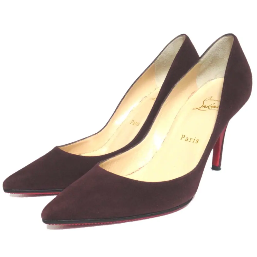 Christian Louboutin クリスチャンルブタン APOSTROPHY 85 アポストロフィ ポインテッドトゥ パンプス 38 25cm ボルドー
