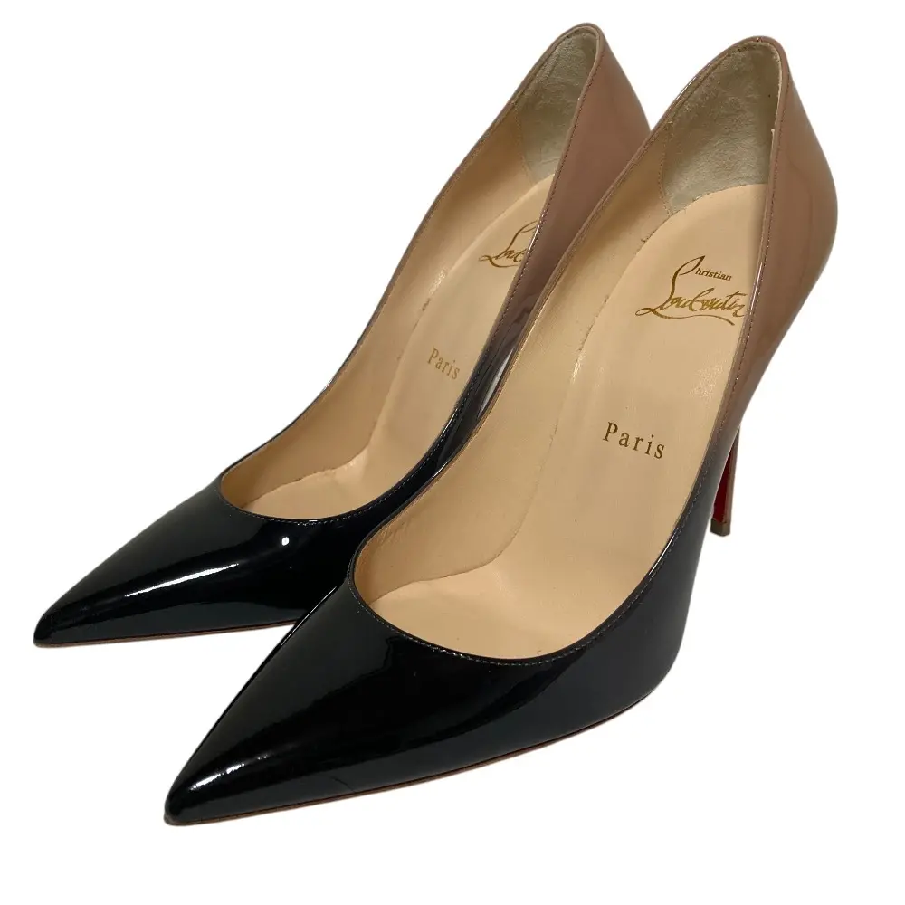 Christian Louboutin クリスチャンルブタン DECOLLETE 554 100 ポインテッドトゥ パンプス 38.5 25.5cm相当 グラデーション