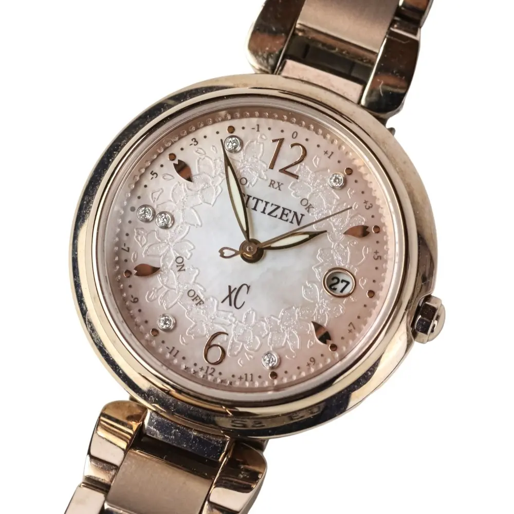CITIZEN シチズン xC mizu collection エコドライブ電波時計 Titania Happy Flight 「SAKURA」限定モデル ES9467-62W ピンク